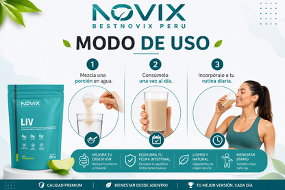 LIV Flora Balance – Digestión Ligera y Sin Inflamación (Fibra + Probióticos)