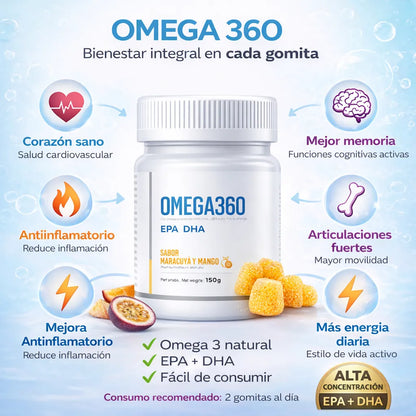 OMEGA 360 – 60 Gomitas