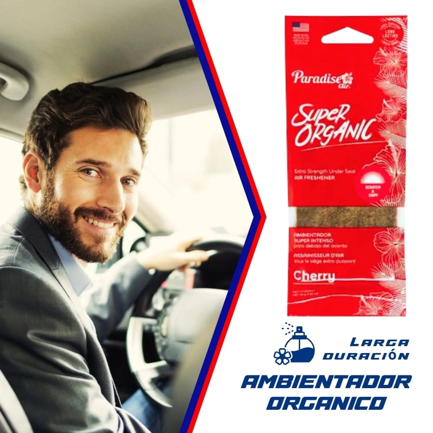 Ambientador Cherry Paradise Cuadrado Super Organic